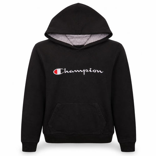 Champion Women Black XL Pullover Hoodie with Logo Detail