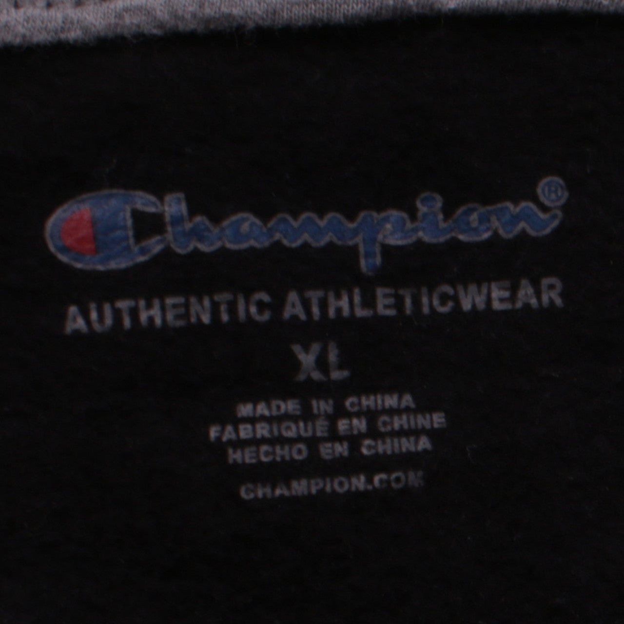 Champion Women Black XL Pullover Hoodie with Logo Detail