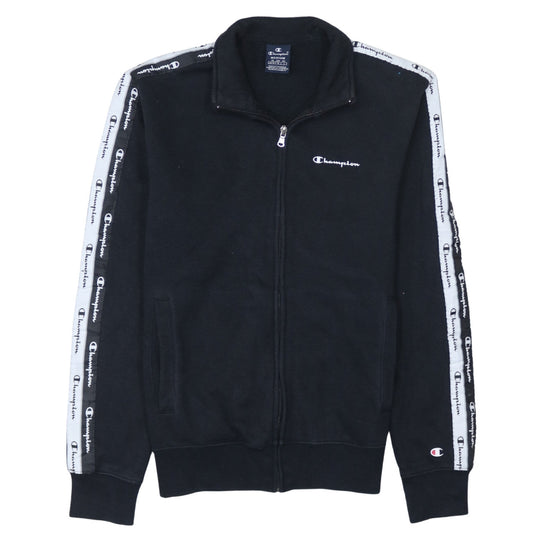 Champion Men's Black Medium Track Jacket Full Zip Cotton