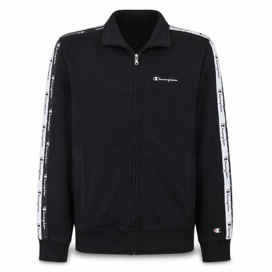 Champion Men's Black Medium Track Jacket Full Zip Cotton