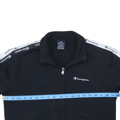 Champion Men's Black Medium Track Jacket Full Zip Cotton