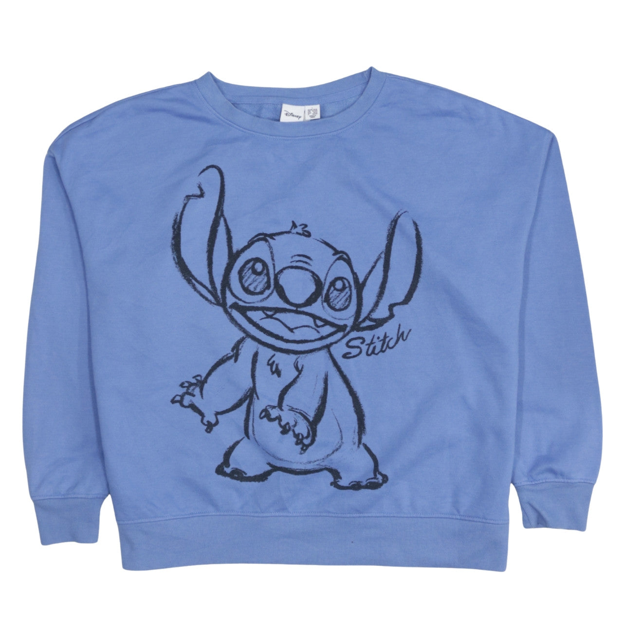 Disney Women Blue Stitch Graphic Sweatshirt Size L 14/16