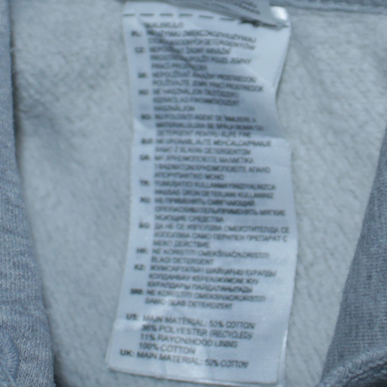 Adidas Womens Grey Pullover Hoodie Small Cotton Blend Logo Sweatshirt