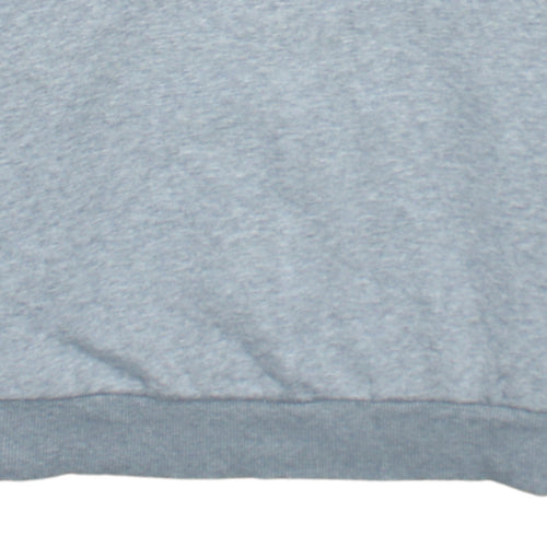 Adidas Womens Grey Pullover Hoodie Small Cotton Blend Logo Sweatshirt