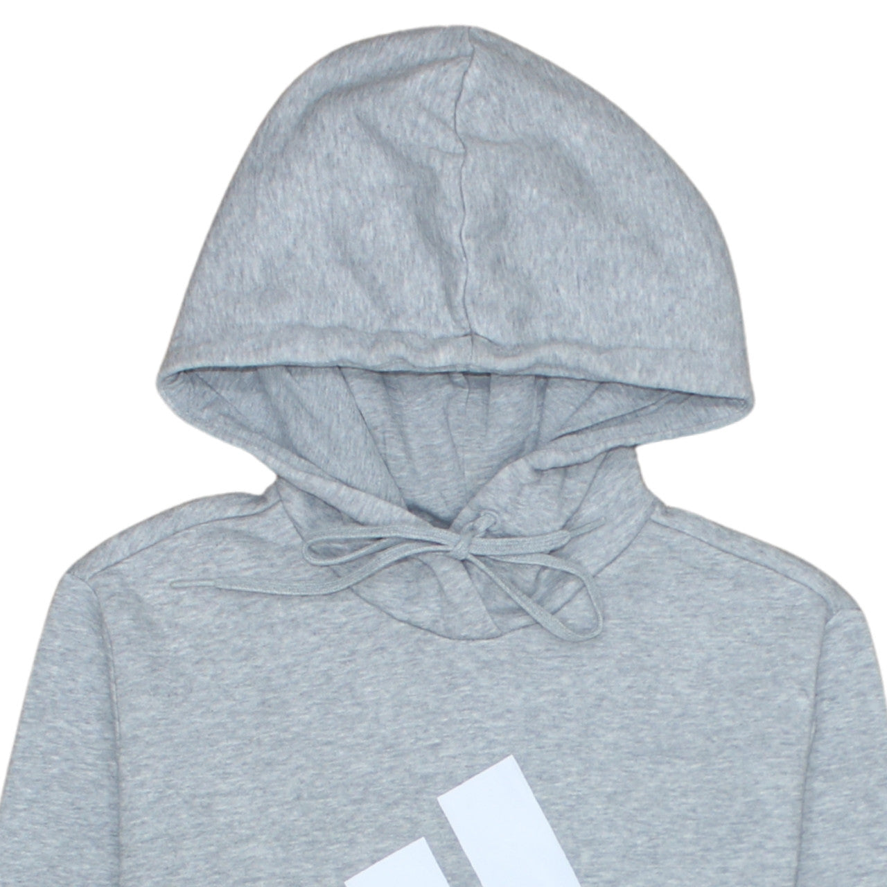 Adidas Womens Grey Pullover Hoodie Small Cotton Blend Logo Sweatshirt