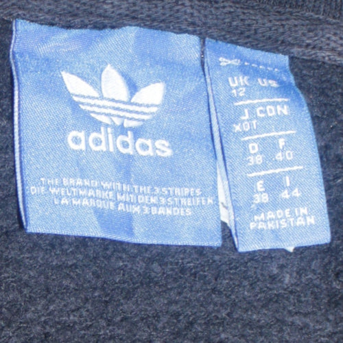 Adidas Women Black Hoodie UK 12 Pullover Hooded Sweatshirt