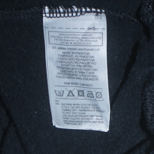 Adidas Women Black Hoodie UK 12 Pullover Hooded Sweatshirt
