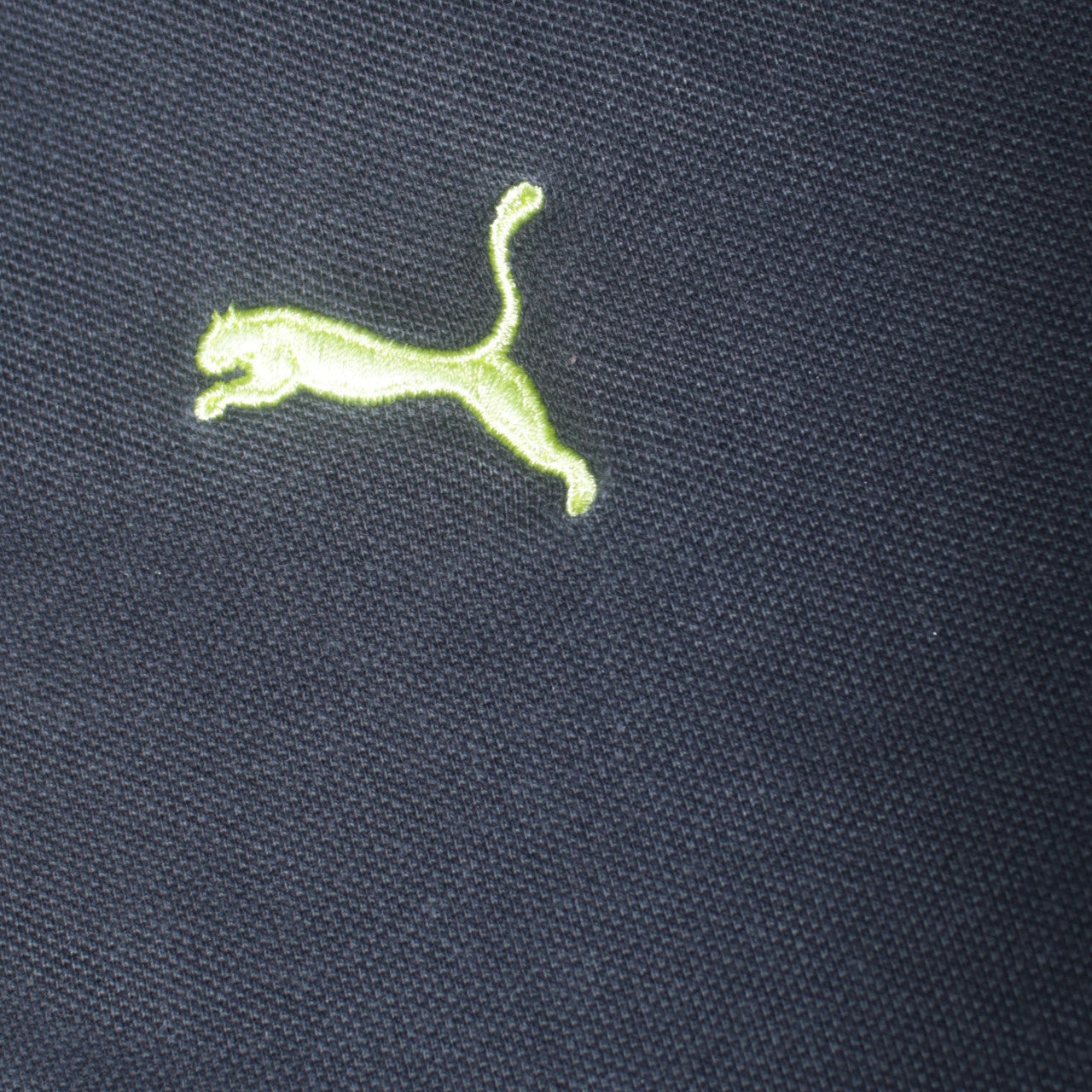 Puma Men's Black Short Sleeve Polo Shirt Size L Cotton Blend