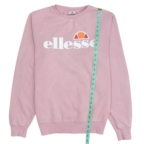 Ellesse Womens Pink Logo Crew Neck Sweatshirt Size 12
