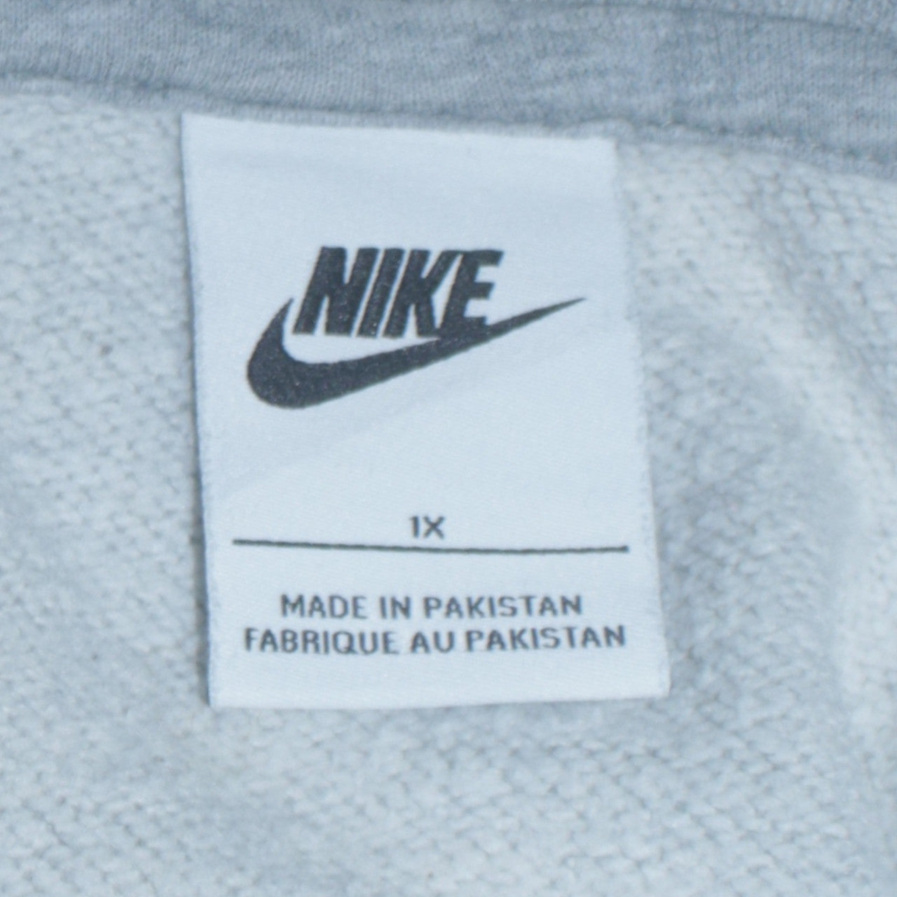 Nike Men's Grey Full Zip Hoodie 2XL Regular Fit Cotton Blend