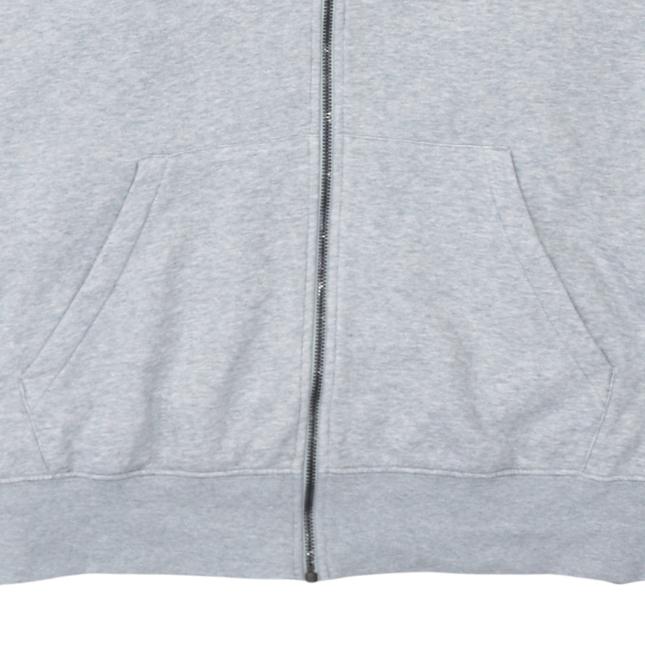 Nike Men's Grey Full Zip Hoodie 2XL Regular Fit Cotton Blend