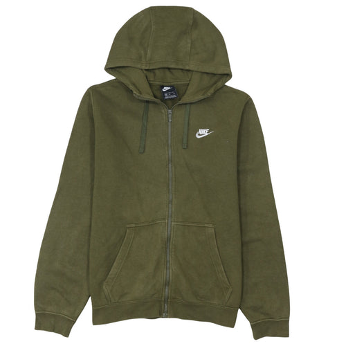 Nike Men's Green Full Zip Hoodie Size M Regular Fit Fleece