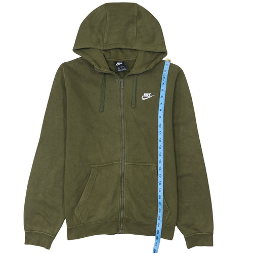 Nike Men's Green Full Zip Hoodie Size M Regular Fit Fleece
