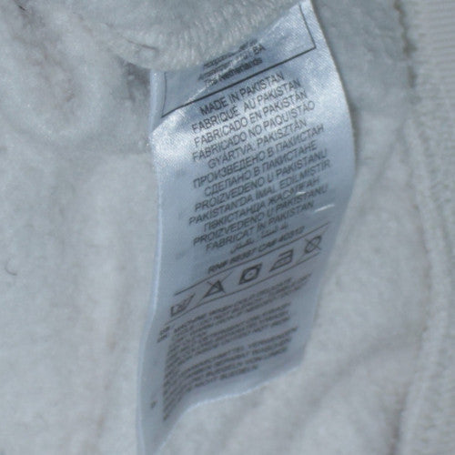 Adidas Women White Crew Neck Cotton Pullover Sweatshirt Size 10
