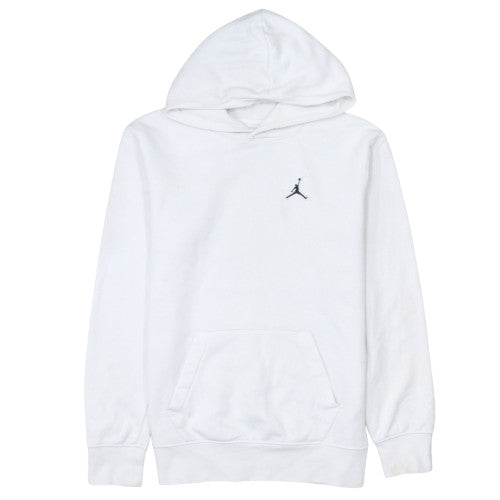 Jordan Boys White XL Pullover Fleece Hoodie with Logo