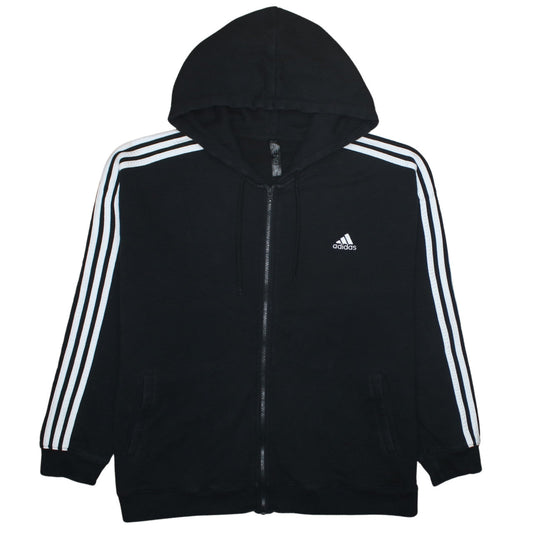 Adidas Women’s Black Full Zip Hoodie XL Hooded Sweatshirt