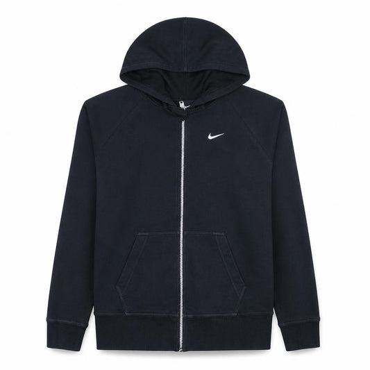 Front view of Nike Men's Black Small Full Zip Hoodie Fleece Sweatshirt