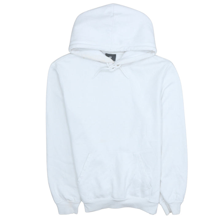 H&M Men's White Relaxed Fit Pullover Hoodie M