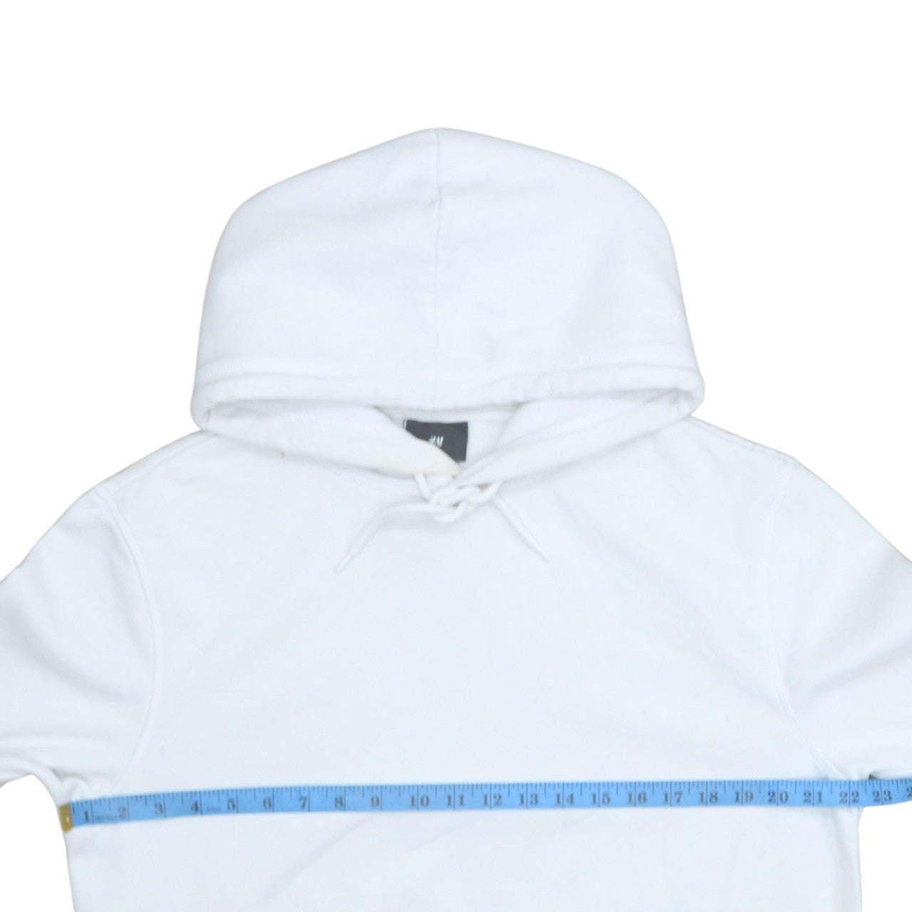 H&M Men's White Relaxed Fit Pullover Hoodie M