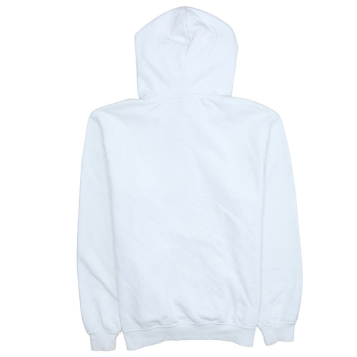 H&M Men's White Relaxed Fit Pullover Hoodie M