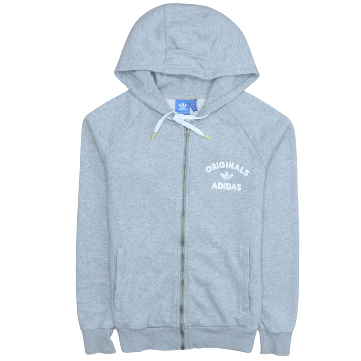 Adidas Originals Women's Grey Full Zip Hoodie UK 12