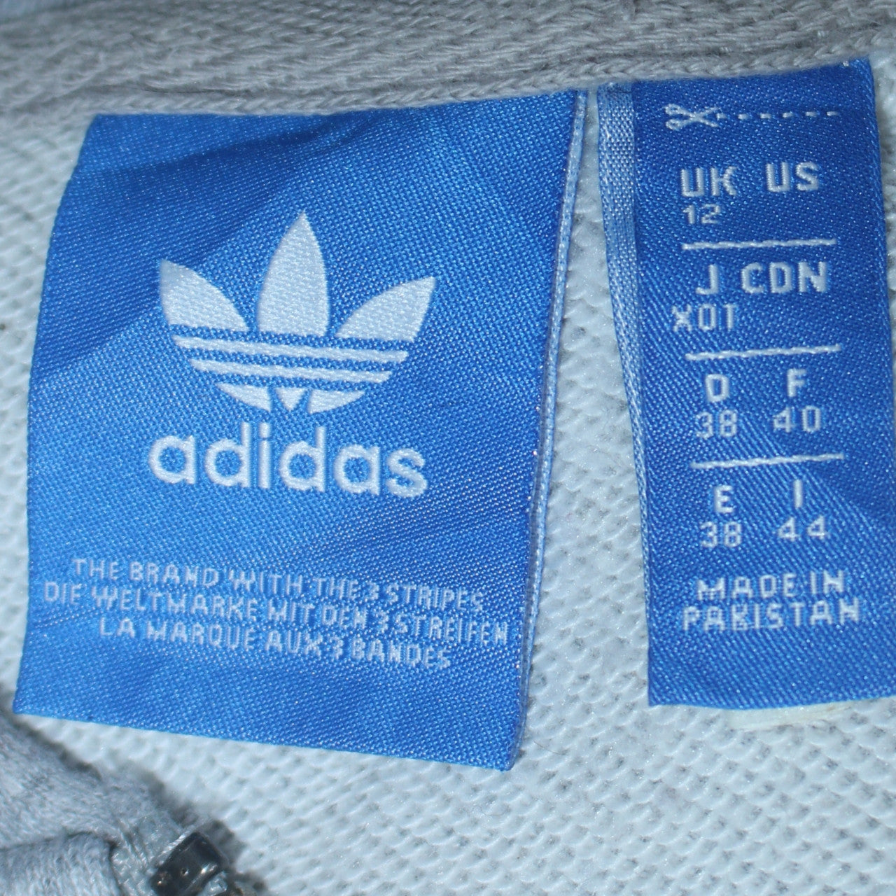 Adidas Originals Women's Grey Full Zip Hoodie UK 12