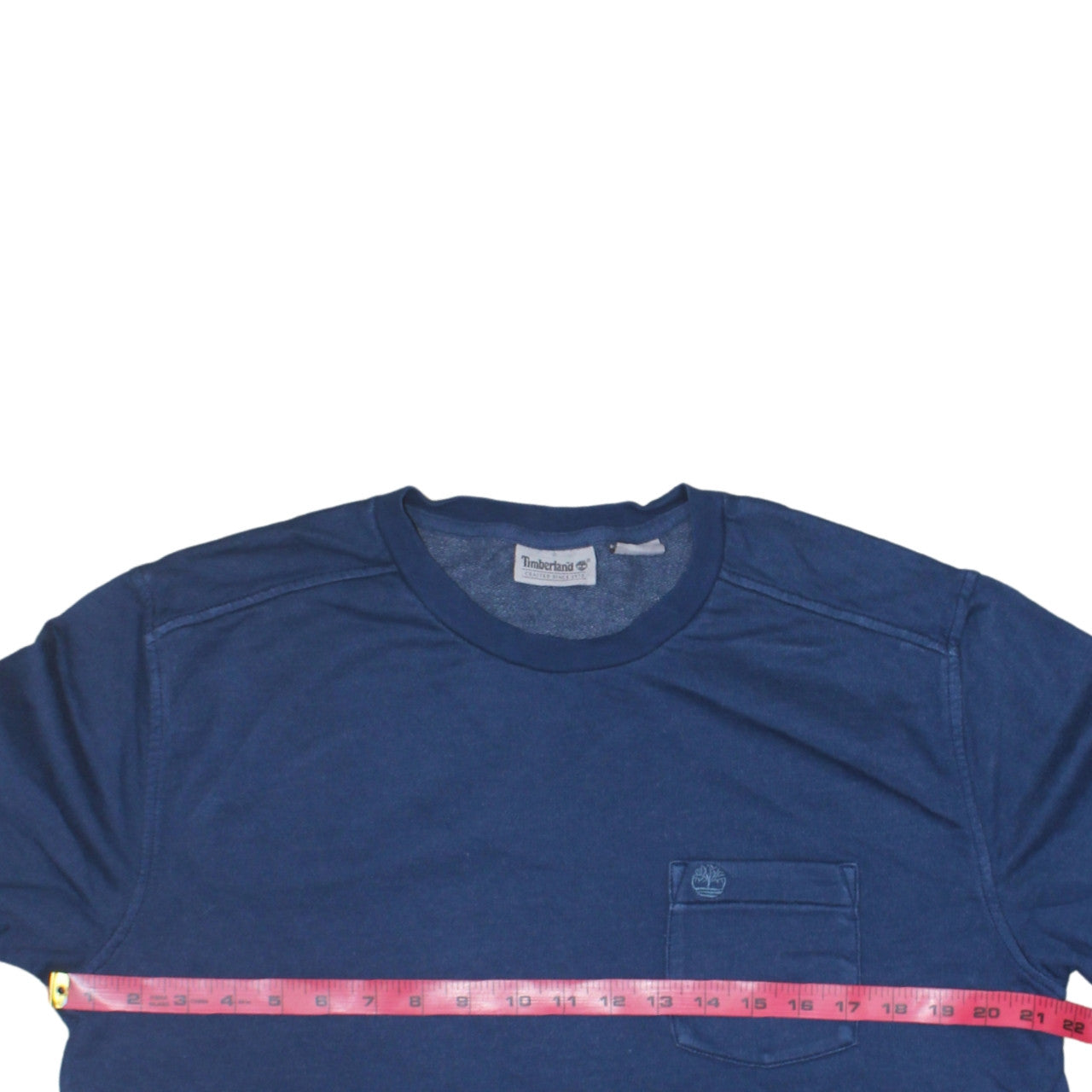 Timberland Men's Blue Cotton Crew Neck Pullover Sweatshirt M