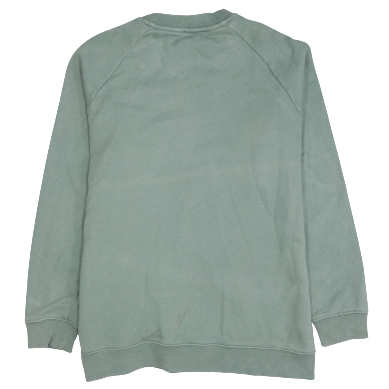 Adidas Women Khaki Green Crew Neck Sweatshirt Size 10 Relaxed Fit