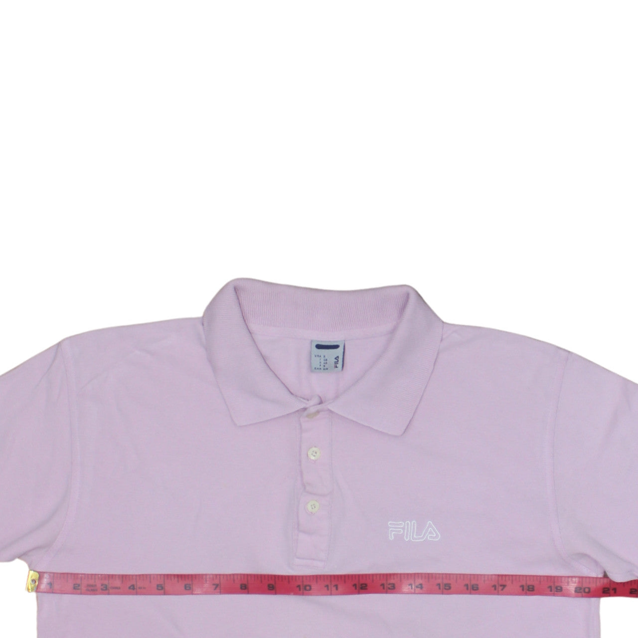 FILA Mens Pink Polo Shirt Size S Short Sleeve Cotton Logo
