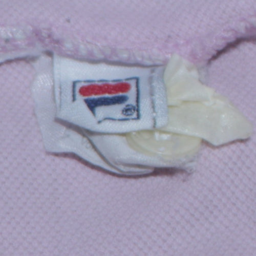 FILA Mens Pink Polo Shirt Size S Short Sleeve Cotton Logo