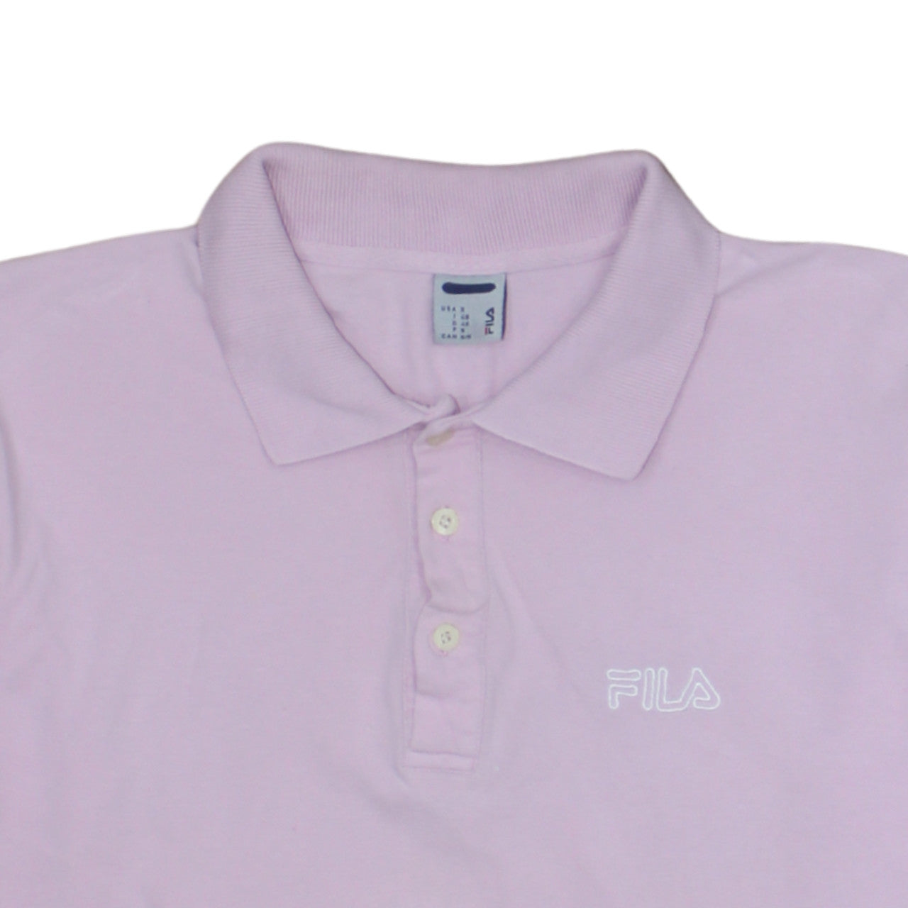 FILA Mens Pink Polo Shirt Size S Short Sleeve Cotton Logo