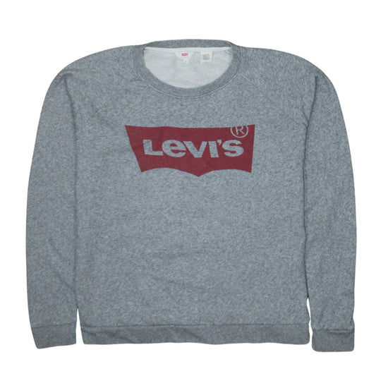Levi's Men's Grey Logo Pullover Sweatshirt Size M