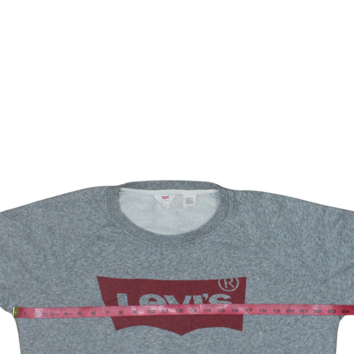Levi's Men's Grey Logo Pullover Sweatshirt Size M