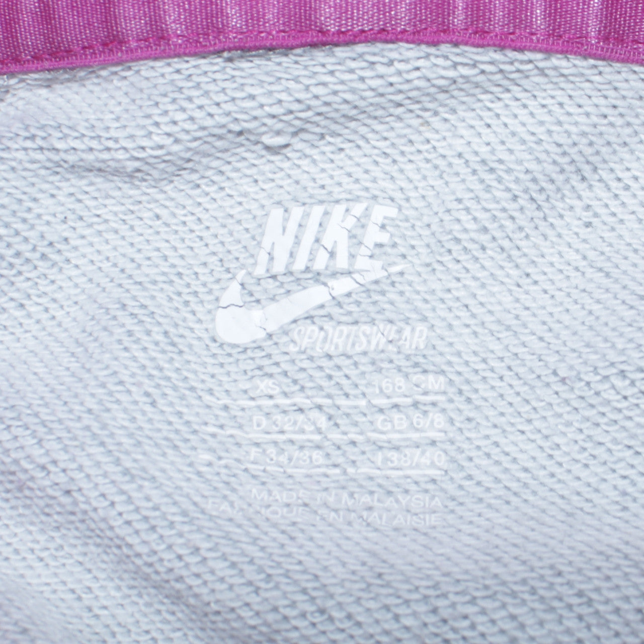 Nike Womens Grey Pink Hoodie XS Pullover Sportswear Sweatshirt
