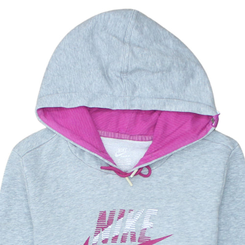 Nike Womens Grey Pink Hoodie XS Pullover Sportswear Sweatshirt
