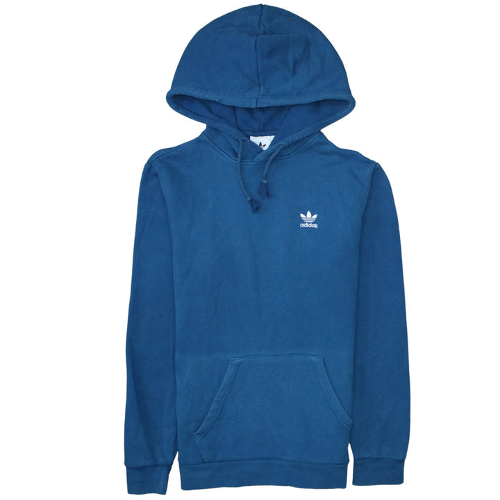 Adidas Mens Blue Pullover Hoodie S Cotton Blend Casual Sweatshirt