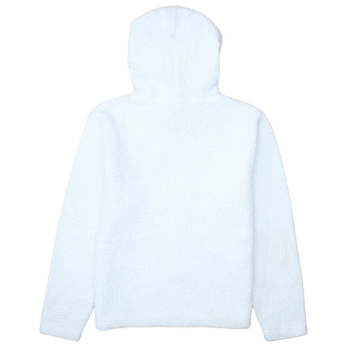 FILA Womens White L Pullover Hoodie Fleece Polyester Sweatshirt