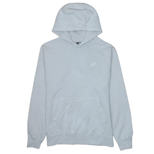 Nike Men's White Pullover Hoodie M Regular Fit Fleece Sweatshirt