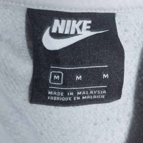 Nike Men's White Pullover Hoodie M Regular Fit Fleece Sweatshirt