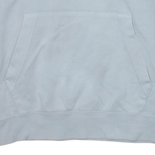 Nike Men's White Pullover Hoodie M Regular Fit Fleece Sweatshirt