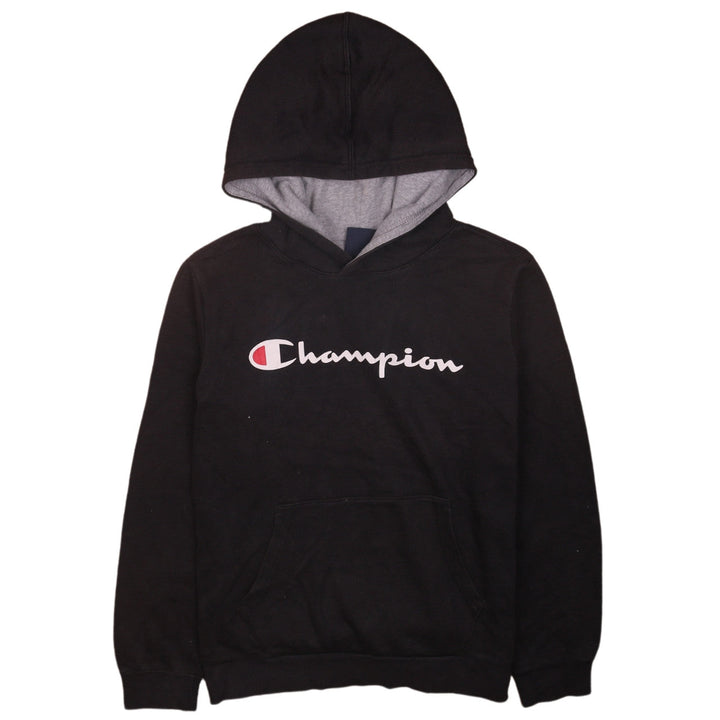 Champion Boys Black Hoodie Size 11-12 Years Pullover Fleece Hooded Sweatshirt