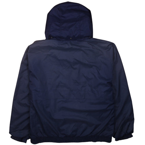FILA Men's Blue Hooded Windbreaker Jacket Size L Lightweight Sports