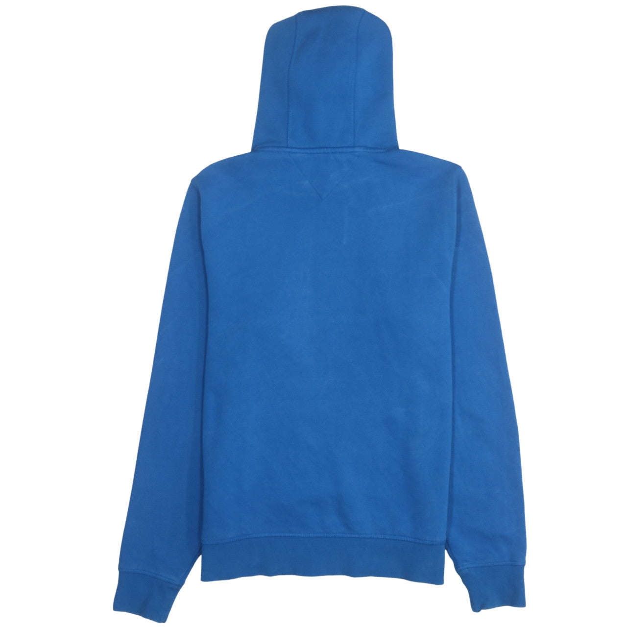 Tommy Hilfiger Men Blue Small Pullover Hoodie with Logo Print