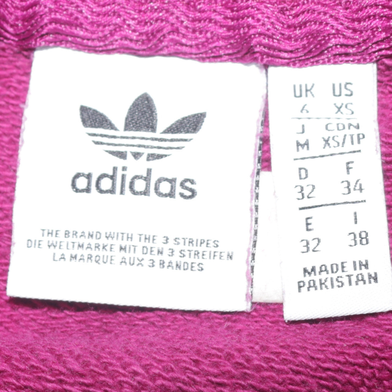 Adidas Womens Burgundy Crew Neck Sweatshirt UK 6 Logo Pullover