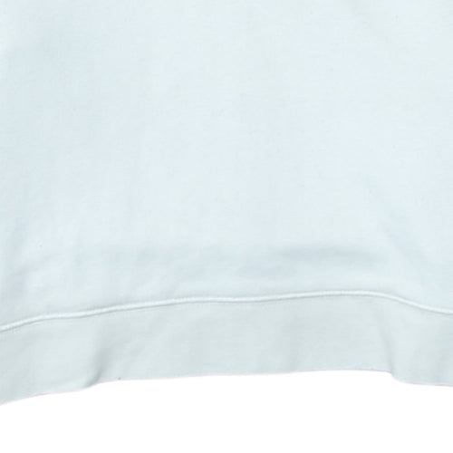 Adidas Women White Cropped Hoodie Size S Hooded Pullover