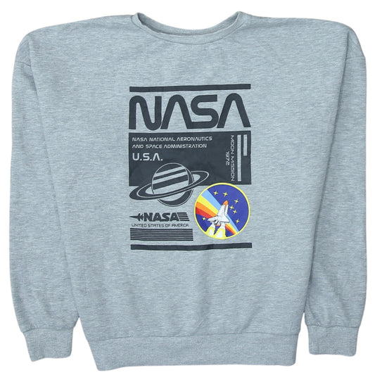 Primark NASA Grey Graphic Print Sweatshirt Women M 12/14 Regular Fit