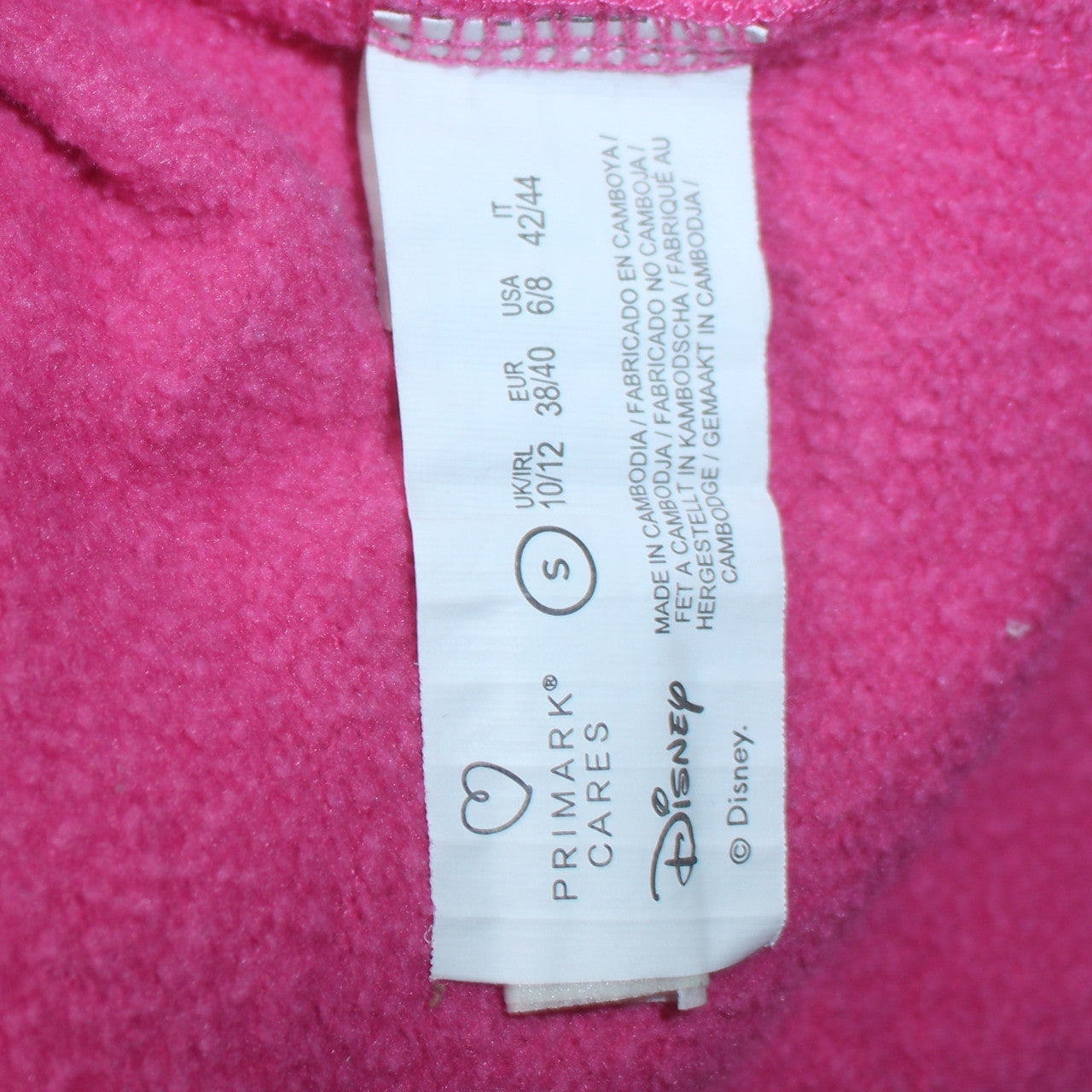 Disney Primark Women Pink Minnie Mouse Pullover Sweatshirt Size S