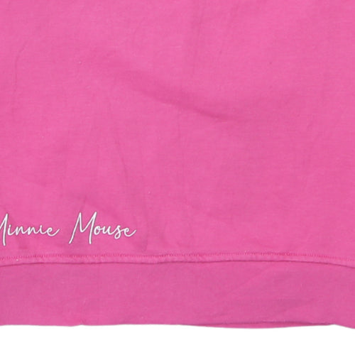 Disney Primark Women Pink Minnie Mouse Pullover Sweatshirt Size S