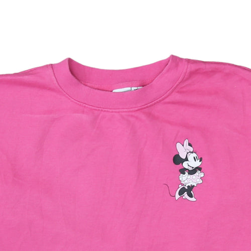 Disney Primark Women Pink Minnie Mouse Pullover Sweatshirt Size S