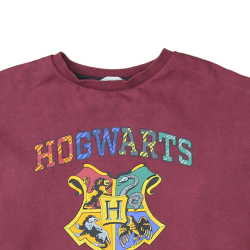 H&M Boys Red Harry Potter Hogwarts Fleece Sweatshirt 14 Years Pullover